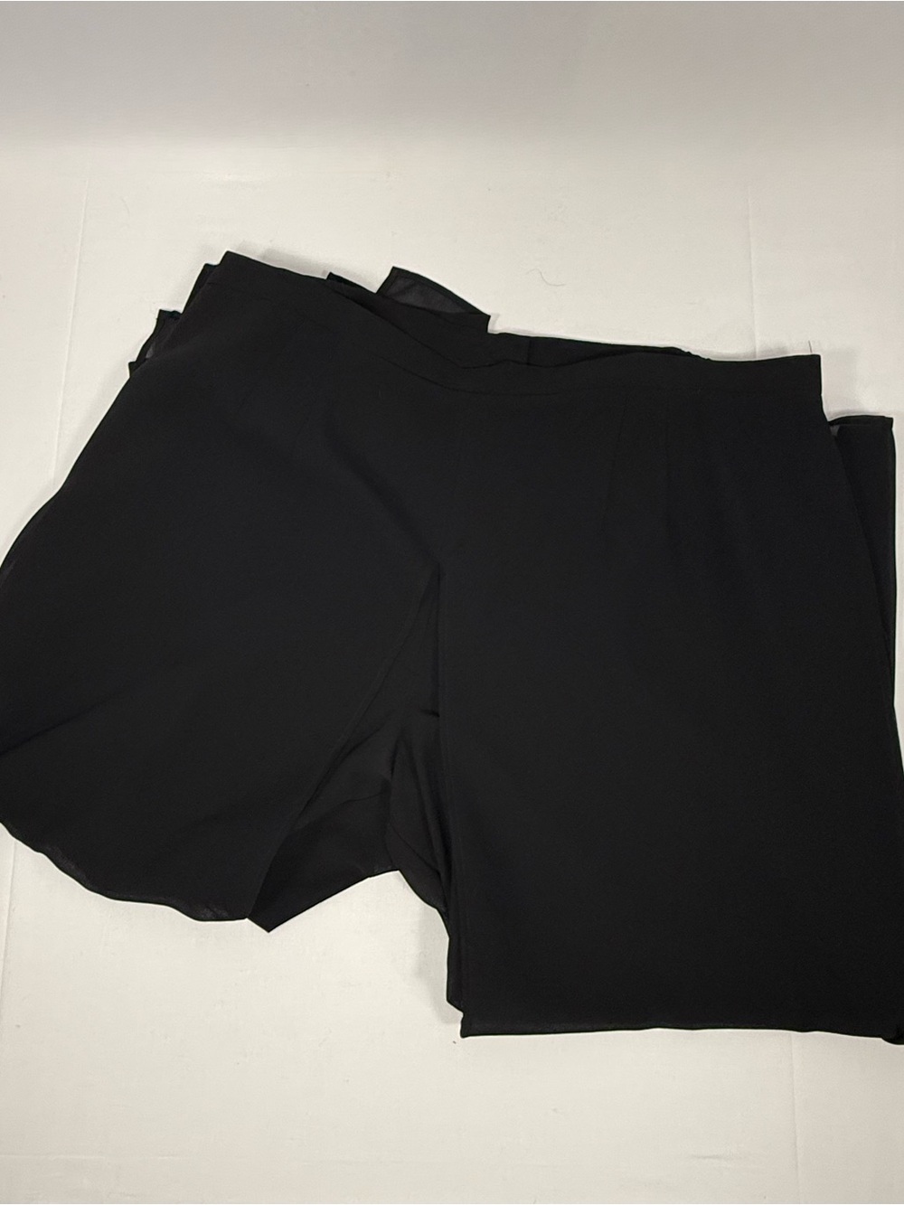 Vintage J.R. Nites Woman Black Polyester Chiffon Overlay Wide Leg Dress Pants 24 - Picture 2 of 9